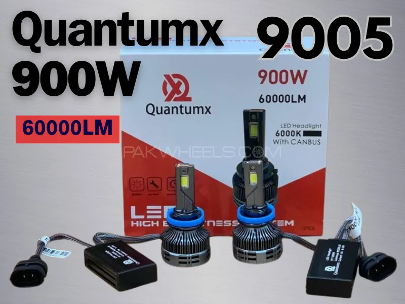Quantumx  LED Headlight 60000  Luminous 6000K  9005  Head lamp 900W | 2 Pcs Image-1