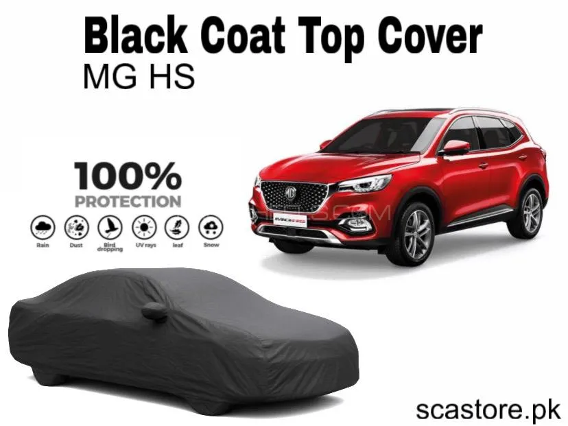 MG HS Black Car Top Cover For Full Body Protection Image-1