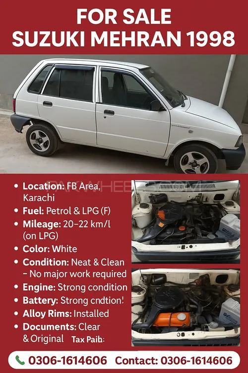 Suzuki Mehran 1998 for Sale in Karachi Image-1