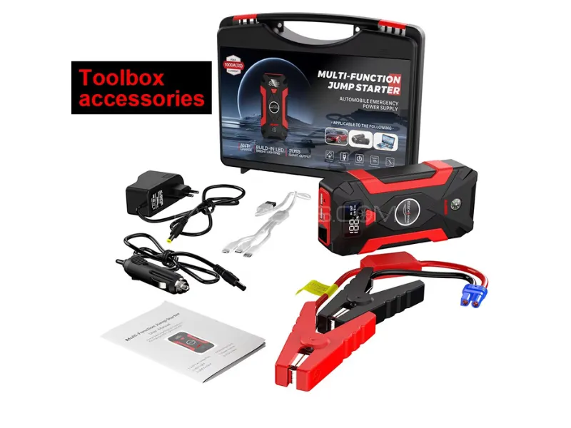 Digital Display Screen Car Jump Starter Power Bank  Image-1