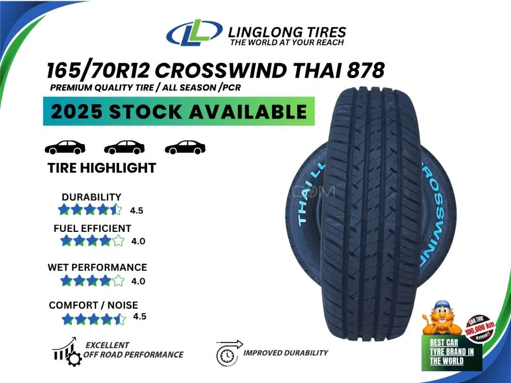 Ling Long Tyre 165/70R12 CROSSWIND THAI878 Image-1