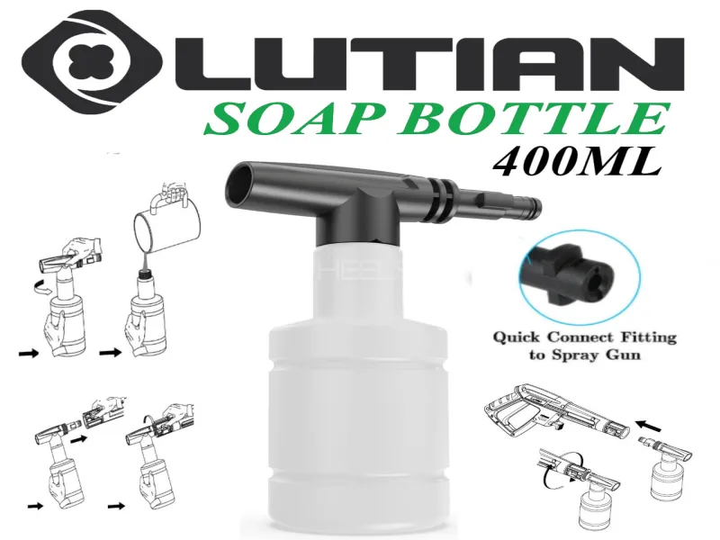 LUTIAN Foam Dispenser / Shampoo Spraying Soap Bottle 400ml Attachment for High Pressure Washer Image-1