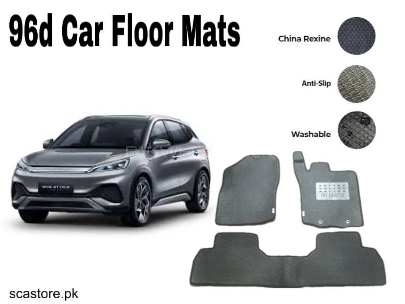 BYD Atto 3 96 Car Floor Mats – Premium Leatherite Mats for Ultimate Protection & Luxury Image-1