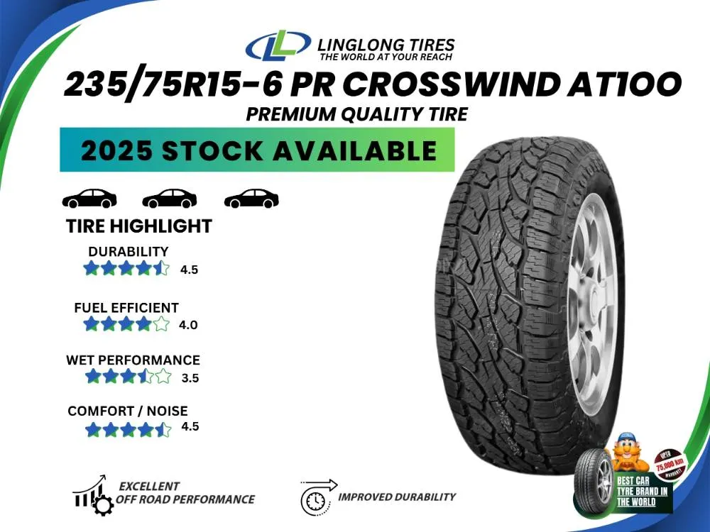 Ling Long Tyre 235/75R15-6PR C-W AT100 Image-1