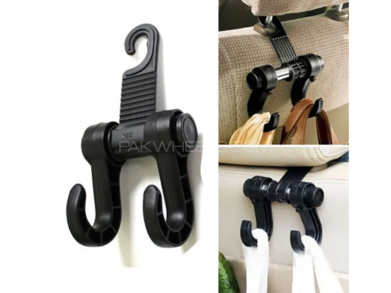 Universal Car Seat Back Storage Hook – Multifunction Hanger for Bags & Sundries Image-1