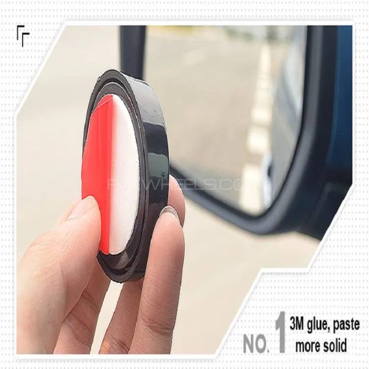 3R 1 Pair Blind Spot Mirrors Vehicle Rear View Wide Angle Round Convex Mirror Image-1