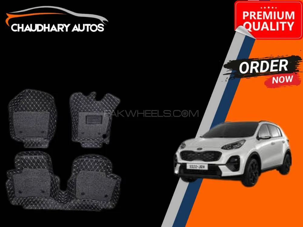 kia sportage  2019-2025| Premium Rubber Full Fitting Car Latex Mat |  Image-1