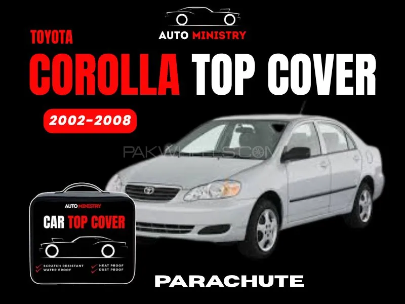 Toyota Corolla 2002-2008 Parachute Top Cover | Waterproof | Scratch-Resistant | Durable Stitching  Image-1
