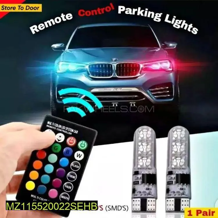SMDs LED Car Parking Light Bulbs Pair Remote Control Image-1
