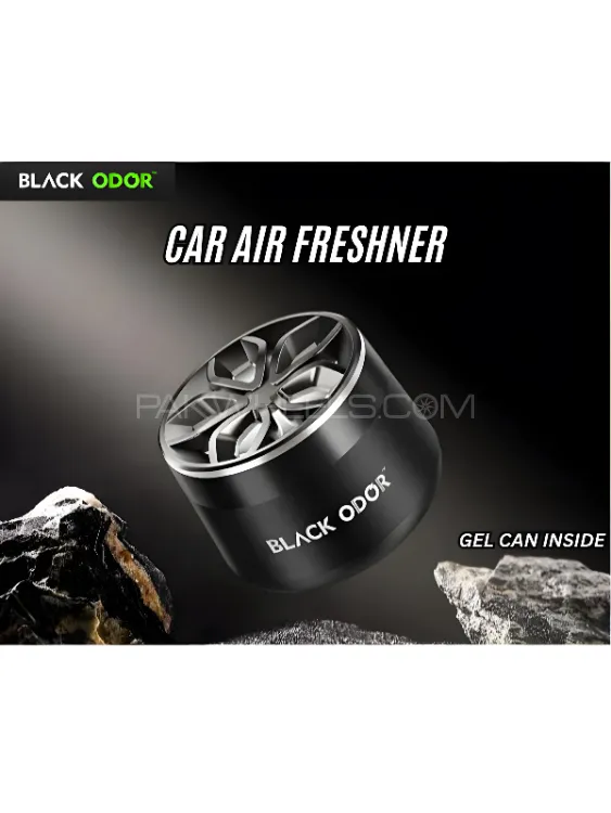 Black Odor Wheel Gel Can Perfume Car Dashboard Air Freshener Decorative Aromatherapy-BO-1. Image-1
