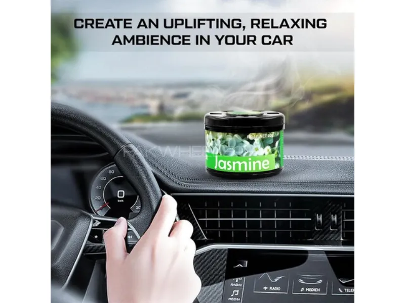 Jasmine Car Air Freshener – Long-Lasting Black Odor Eliminator (BO17) Image-1