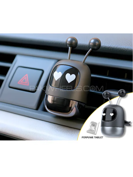 Car Robot Air Freshener Auto AC Vent Dashboard Gel can Perfume Fragrance Diffuser . Image-1
