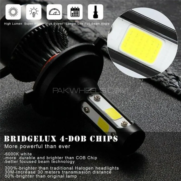 Four Side Led Headlight Bulb - 9005 Image-1