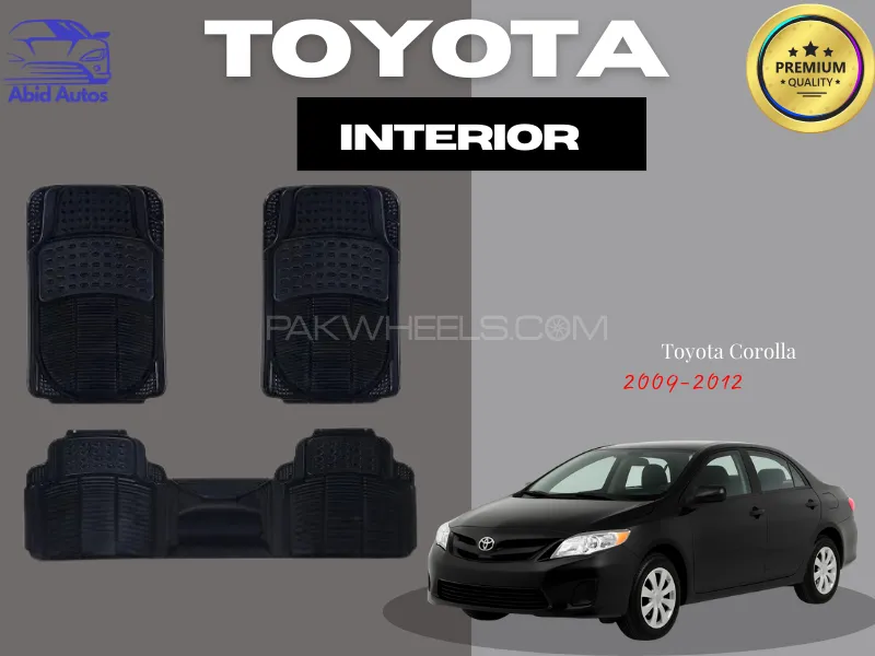3PCS PVC Rubber Car Floor Mat Set – For Toyota Corolla 2009–2012 Image-1