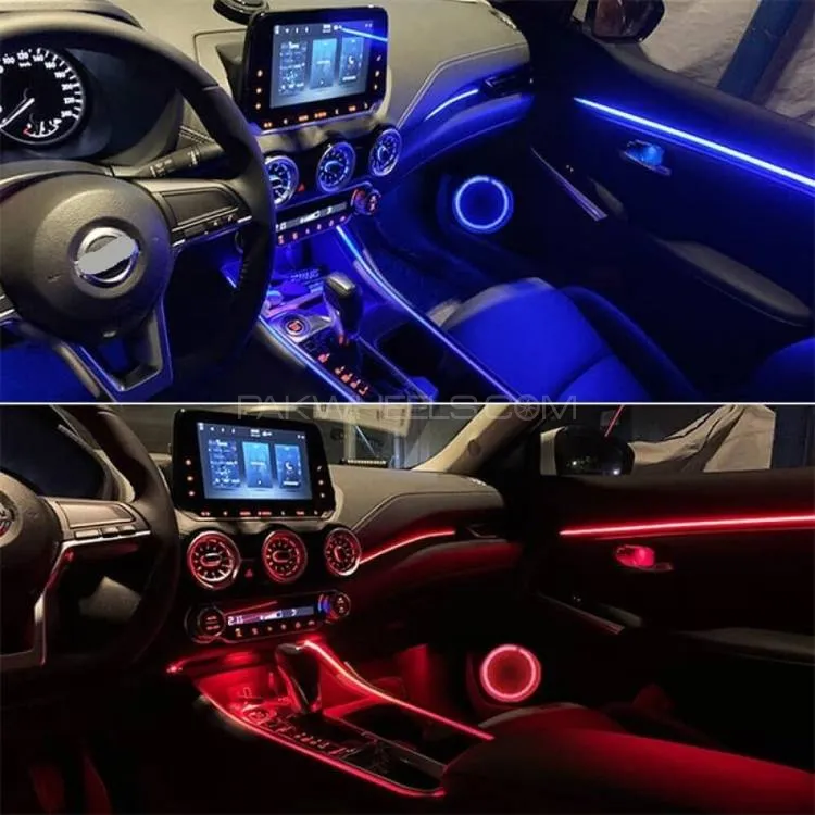 MPower Premium RGB Color Streamer Car Music Ambient Light Strip Flexible RGB App Remote 10 in 1 Image-1