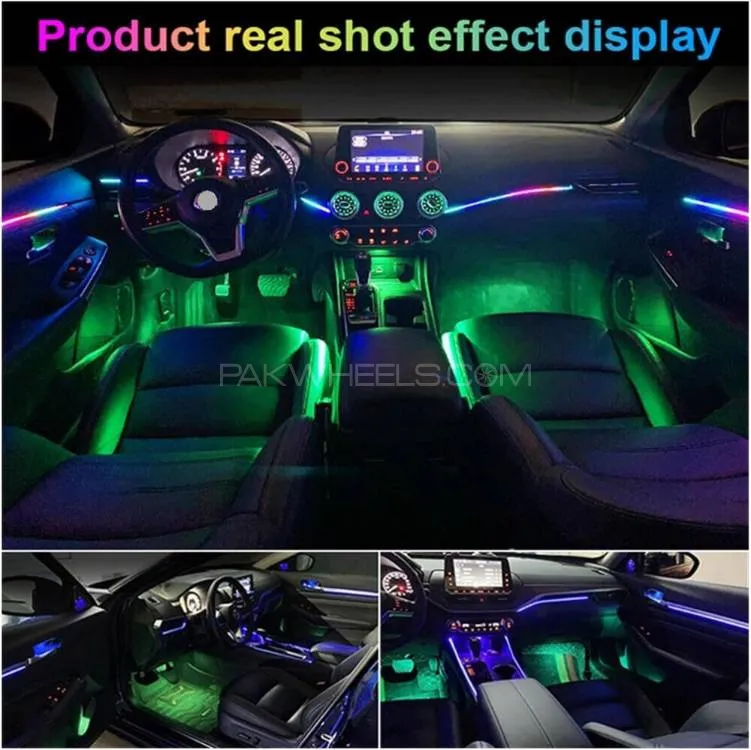 MPower Premium RGB Color Streamer Car Music Ambient Light Strip Flexible RGB App Remote 6 in 1 Image-1