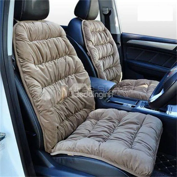 Stylish Velvet Seat Cushion - 1 Pc , Easy Installation Image-1