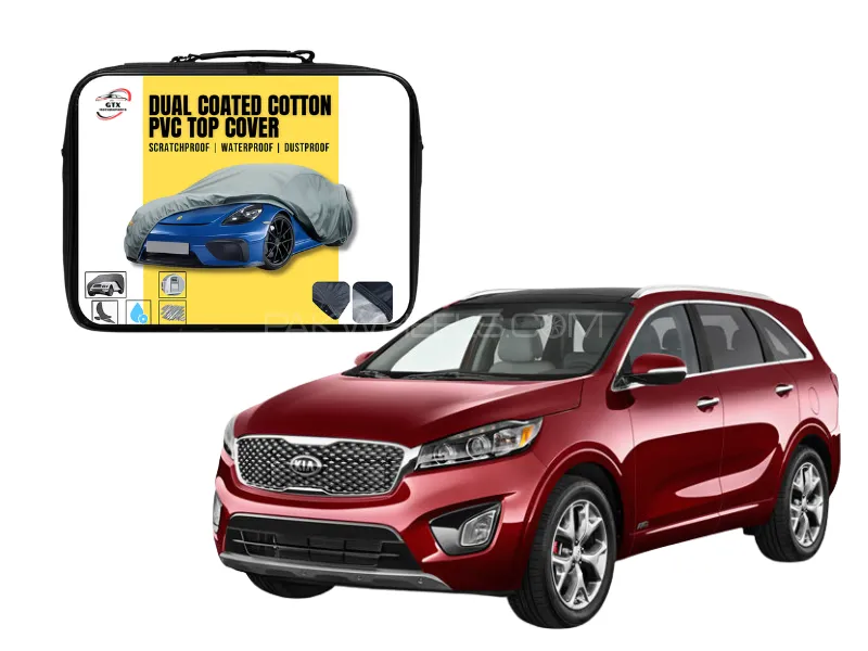 Dual Coated Cotton PVC Car Top Cover for Kia Sorento | Waterproof, Dustproof & UV Resistant Image-1