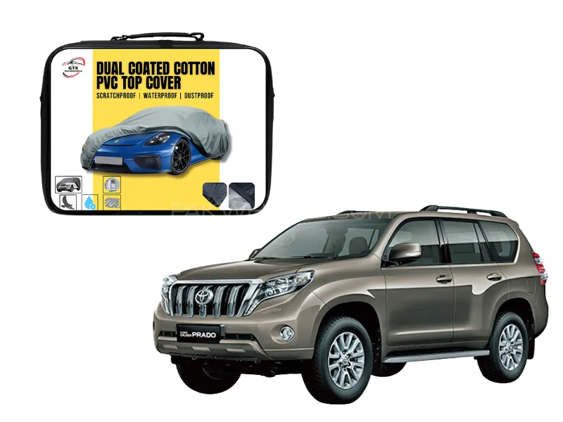 Dual Coated Cotton PVC Car Top Cover for Toyota Prado J150 2009–2023 | Waterproof, Dustproof  Image-1