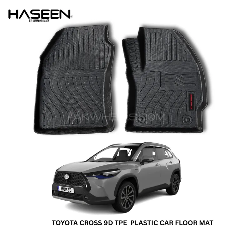 TOYOTA CROSS 9D TPE PLASTIC HEAVY DUTY CAR FLOOR MAT Image-1
