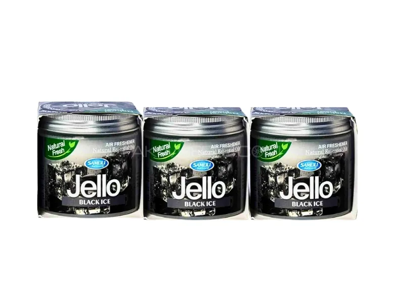 Jello Air Freshener Gel Black Ice Pack Of 3 | Perfume Gel Image-1
