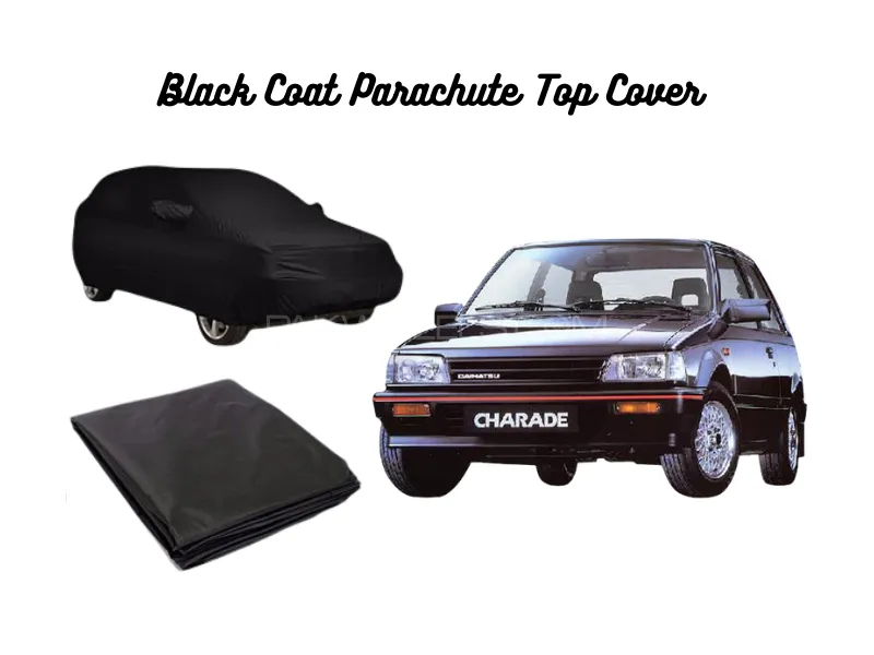 Daihatsu Charade 1984–1986 Black Coat Parachute Top Cover Image-1