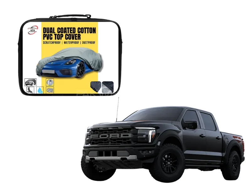 Dual Coated Cotton PVC Car Top Cover for Ford Raptor F-150 | Heavy-Duty, Waterproof & UV Resistant Image-1