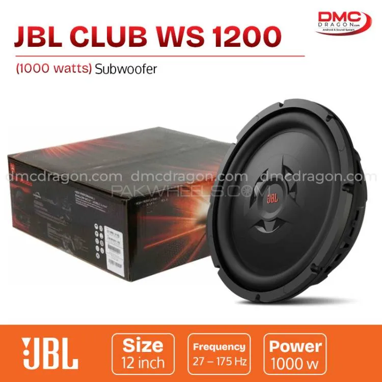 JBL Club WS1200 Shallow Mount Subwoofer Car 12in 1000w Original Image-1