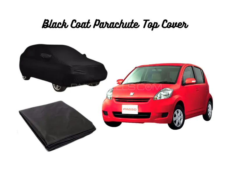 Toyota Passo 2005–2010 Black Coat Parachute Top Cover Image-1