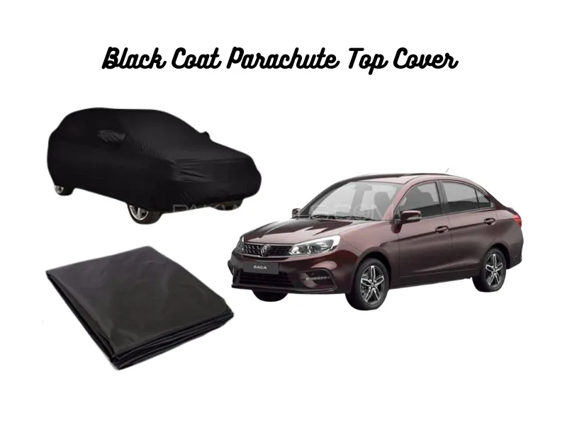 Proton Saga Black Coat Parachute Top Cover Image-1