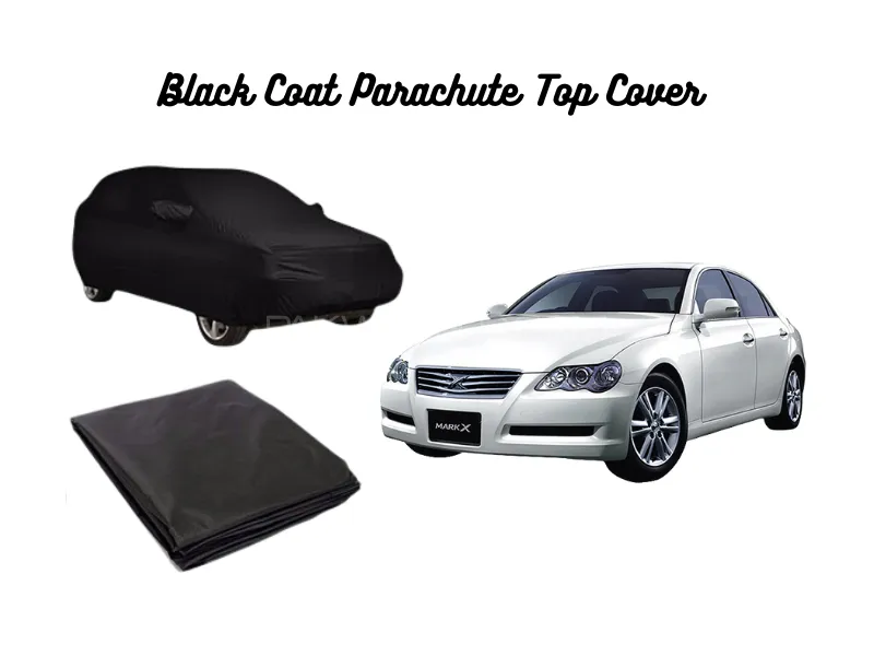 Toyota Mark X 2004–2009 Black Coat Parachute Top Cover Image-1