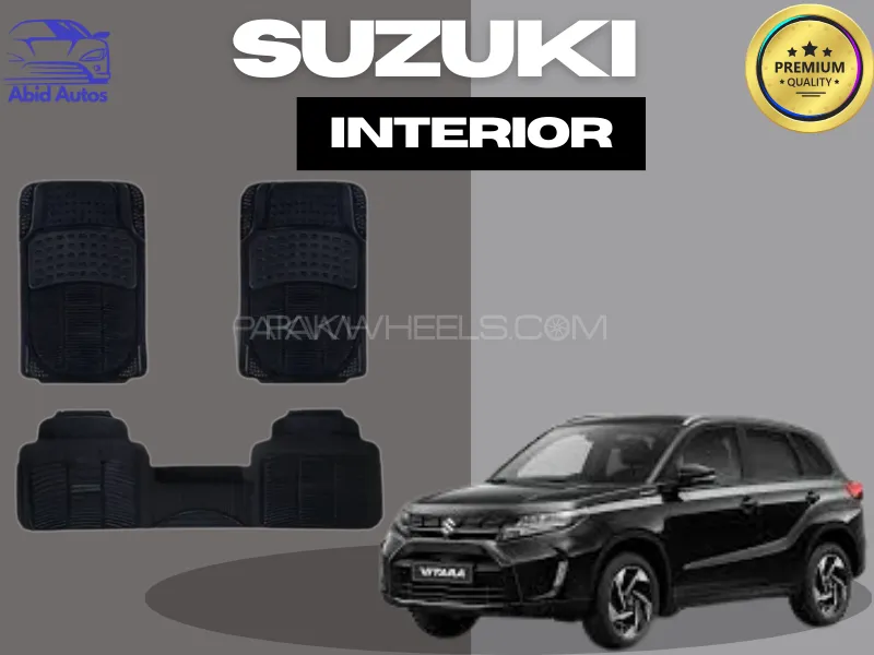 Suzuki Vitara | 3PCS PVC Rubber Car Floor Mat Set | Durable All-Weather Protection Image-1