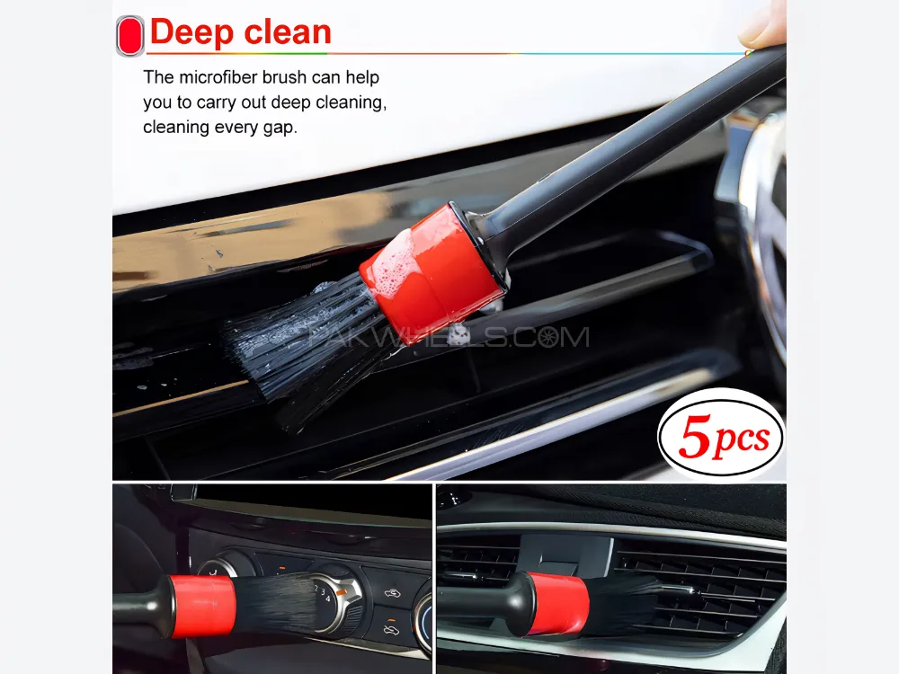 5Pcs Car Detailing Brush Set Wheel & Rim Cleaning - Interior & Exterior Premium Detailing Brush Set. 5Pcs Car Detailing Brush Set Wheel & Rim Cleaning - Interior & Exterior Premium Detailing Brush Set. Image-6
