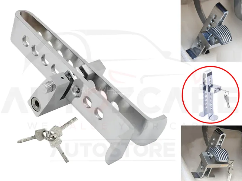 Anti-Theft Security for Brake & Clutch Pedals | Universal Stainless Steel Lock Image-1