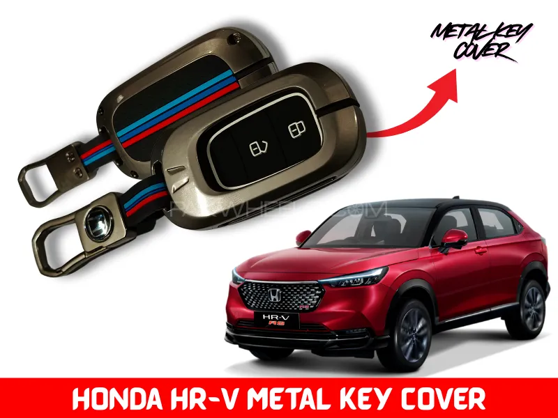 Luxury Metal key cover for Honda HR-V 2022-2025 | Zinc Alloy Metal Key Fob Cover for Honda HR-V Image-1