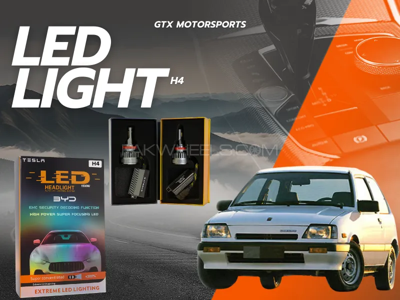 BYD H4 Tesla LED Headlight Bulbs 1500W – Compatible with Suzuki Khyber Image-1