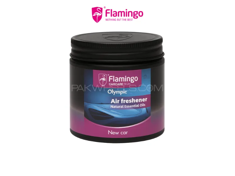 Flamingo Olympic Air Freshener Gel – New Car | Long-Lasting Car & Home Fragrance Image-1