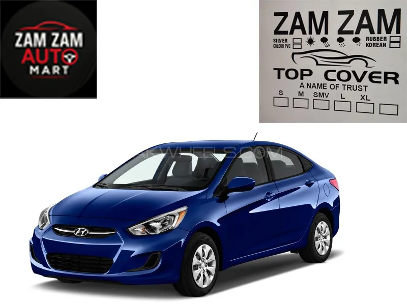 Hyundai Accent Model 2017-2019 Microfiber Car Top Cover Image-1