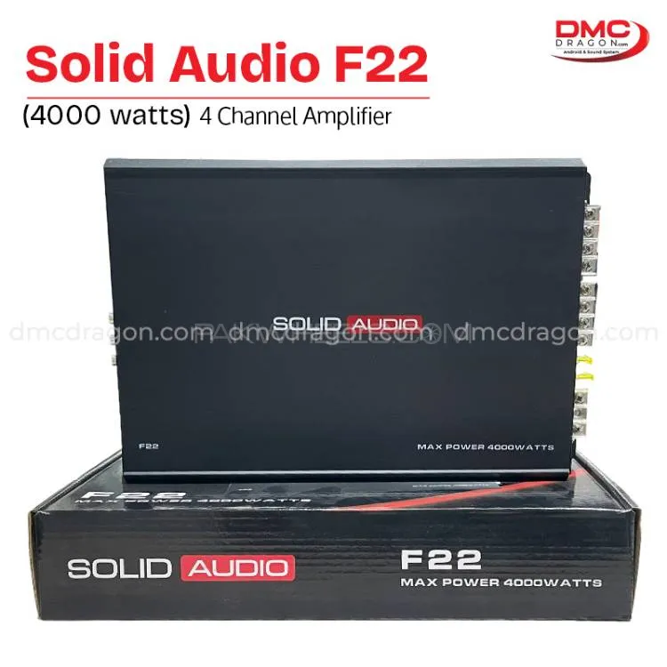 Solid Audio F22 Max Powers 4000W Amplifier Four Channel Image-1