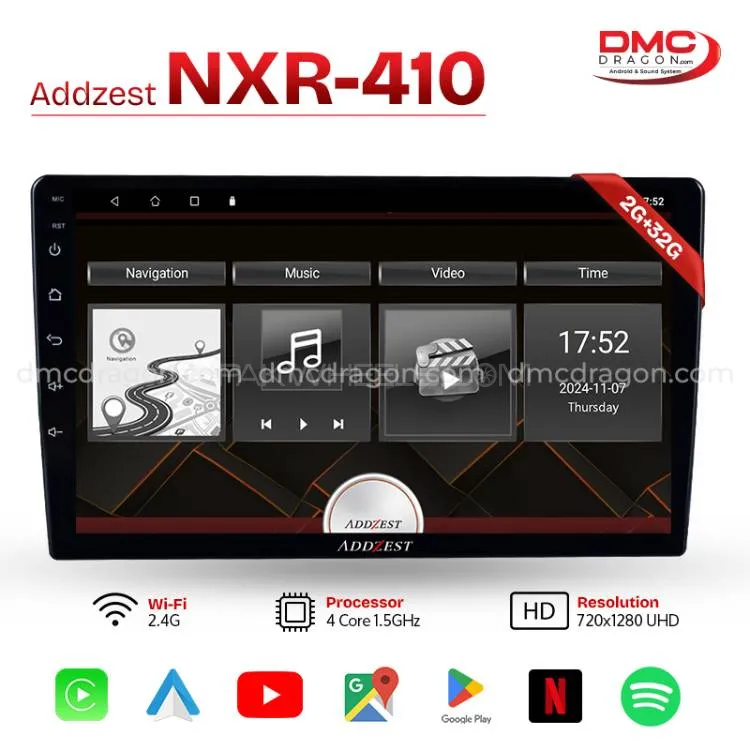 Addzest NXR-410 Android Car LCD Panel & Carplay 2GB+32GB 10 in All Cars  Image-1