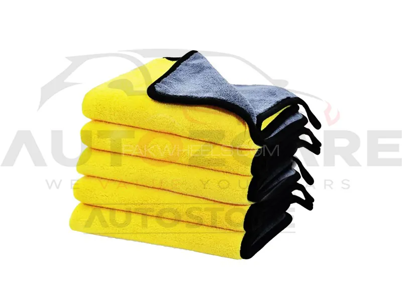 AutozCare Drying Luxury / Microfiber Double Sided Towel (Pack of 5) Image-1