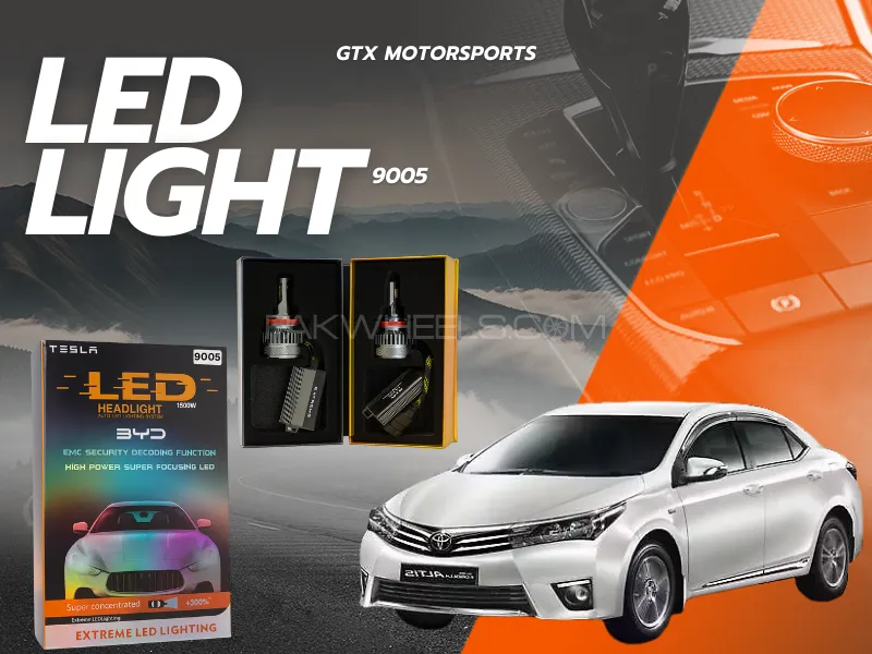 BYD 9005 Tesla LED Headlight Bulbs 1500W – Compatible with Toyota Corolla 2015–2021 (High Beam) Image-1