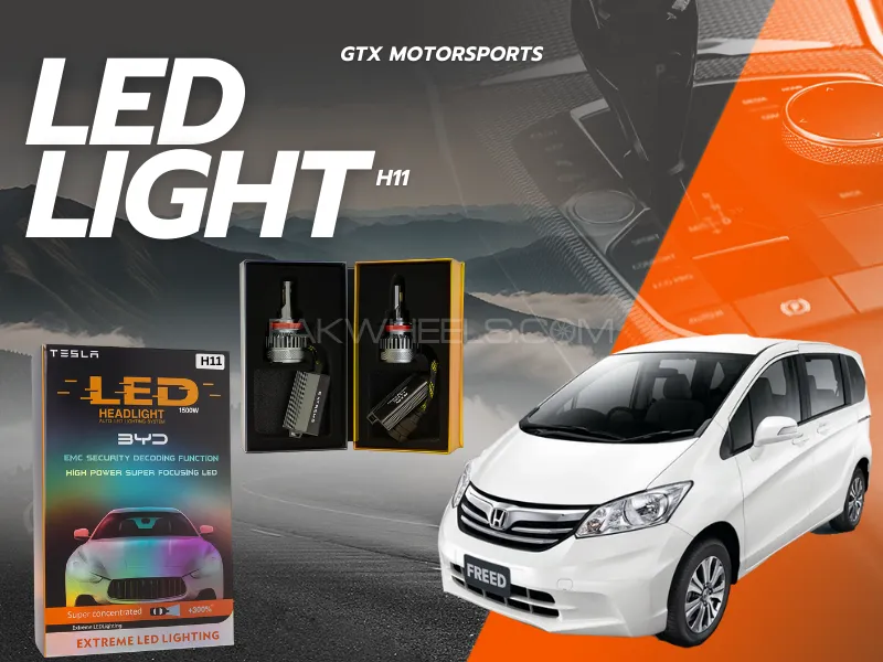 BYD H11 Tesla LED Headlight Bulbs 1500W – Compatible with Honda Freed 2008–2016 Image-1
