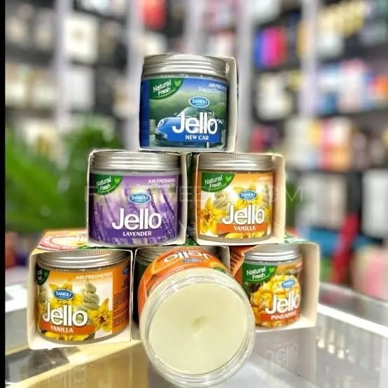 Car Jell Air Freshener  2 pcs | Long Lasting Natural Fresh Scents (New Car, Straberry, Lemon) Image-1
