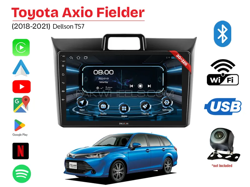 Toyota Axio Fielder 2018-2021 Dellson TS7 2GB+32GB Android Panel Car Radio Stereo 9in Screen Image-1