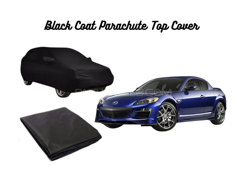 Black Coat Parachute Car Top Cover for Mazda RX8 | Waterproof, Dustproof & UV Resistant Image-1