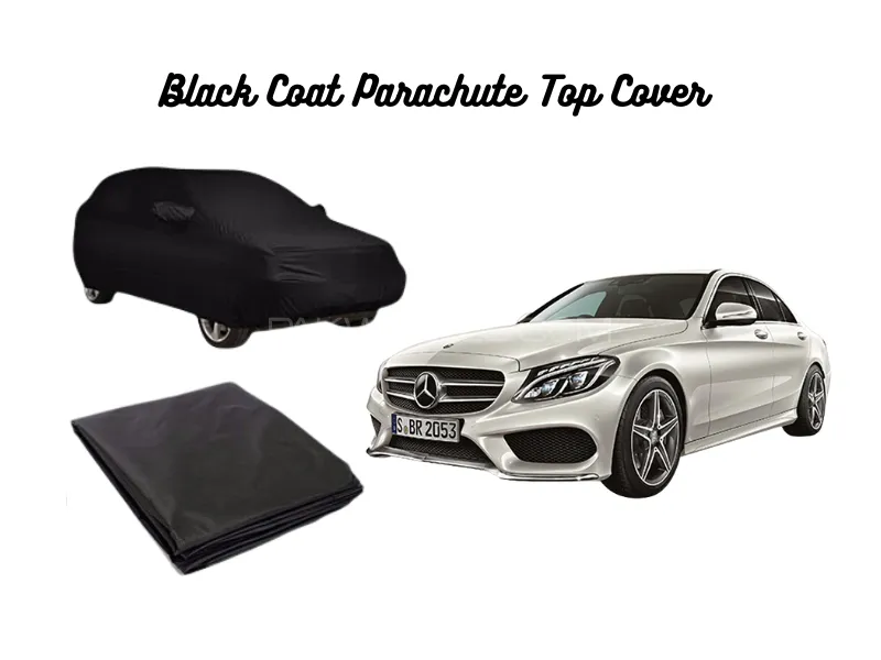Black Coat Parachute Car Top Cover for Mercedes C180 | Waterproof, Dustproof & UV Resistant Image-1