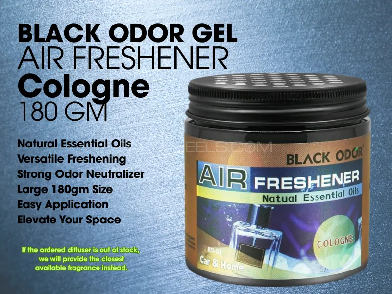 Black Odor | Gel | Air Freshener | Cologne (180 GM) Image-1