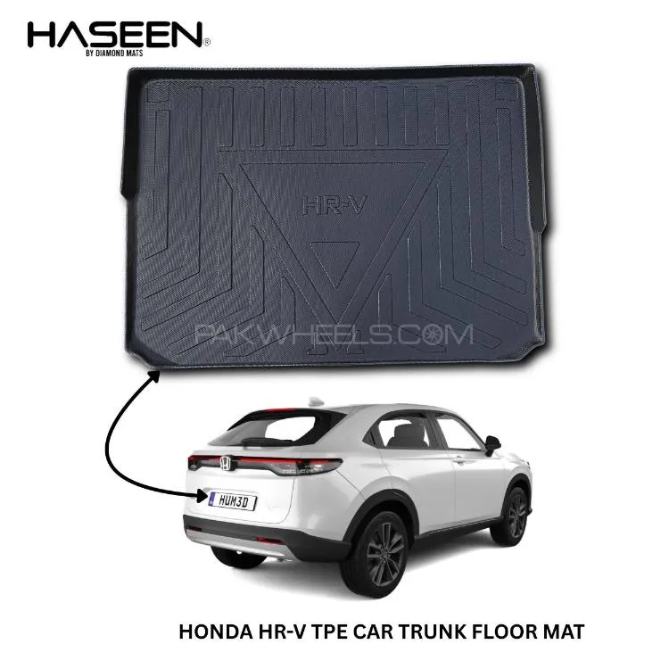 HONDA HR-V 2022-PRESENT TPE PLASTIC CAR TRUNK MAT Image-1