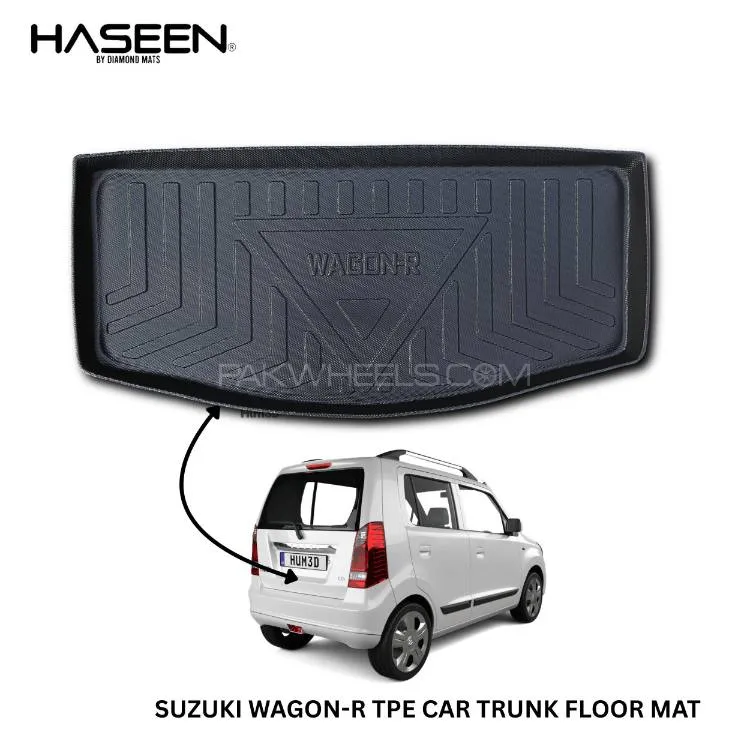 SUZUKI WAGON R 2014-2024 TPE PLASTIC CAR TRUNK MAT Image-1
